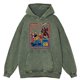 thumbnail image 3 of Sudadera con capucha retro desgastada con el mensaje "La muerte me persigue desde atrás" para hombre, moda hip hop, sudadera de gran tamaño, 100 % algodón, 3 of 5