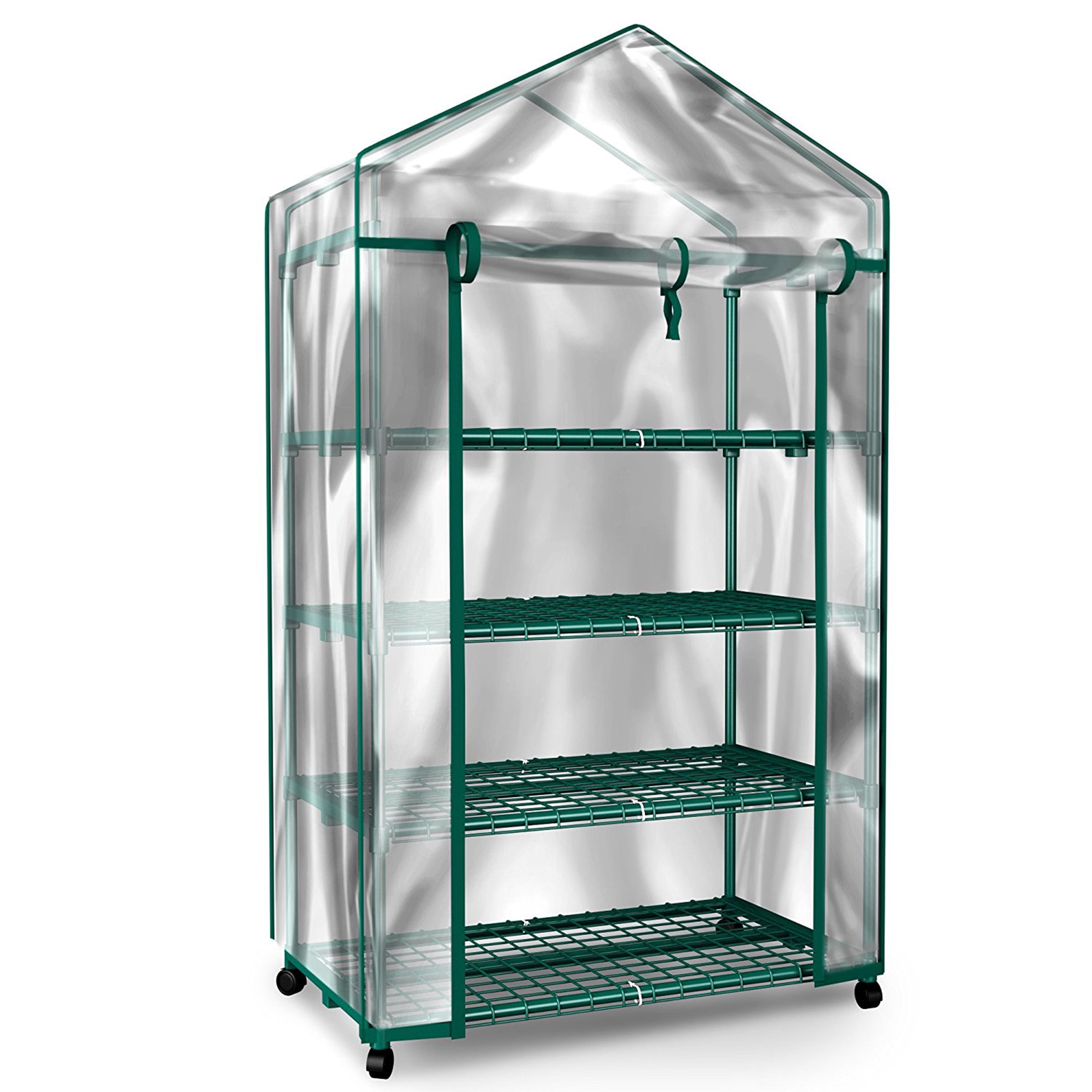 Without Iron Frame 2-Tier Mini Greenhouse Warm Indoor Outdoor Greenhouse Portable Waterproof and Anti-UV Green House for Herb and Flower 