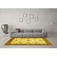 thumbnail image 3 of Ahgly Company Machine Washable Indoor Rectangle Abstract Yellow Modern Area Rugs, 8' x 12', 3 of 4