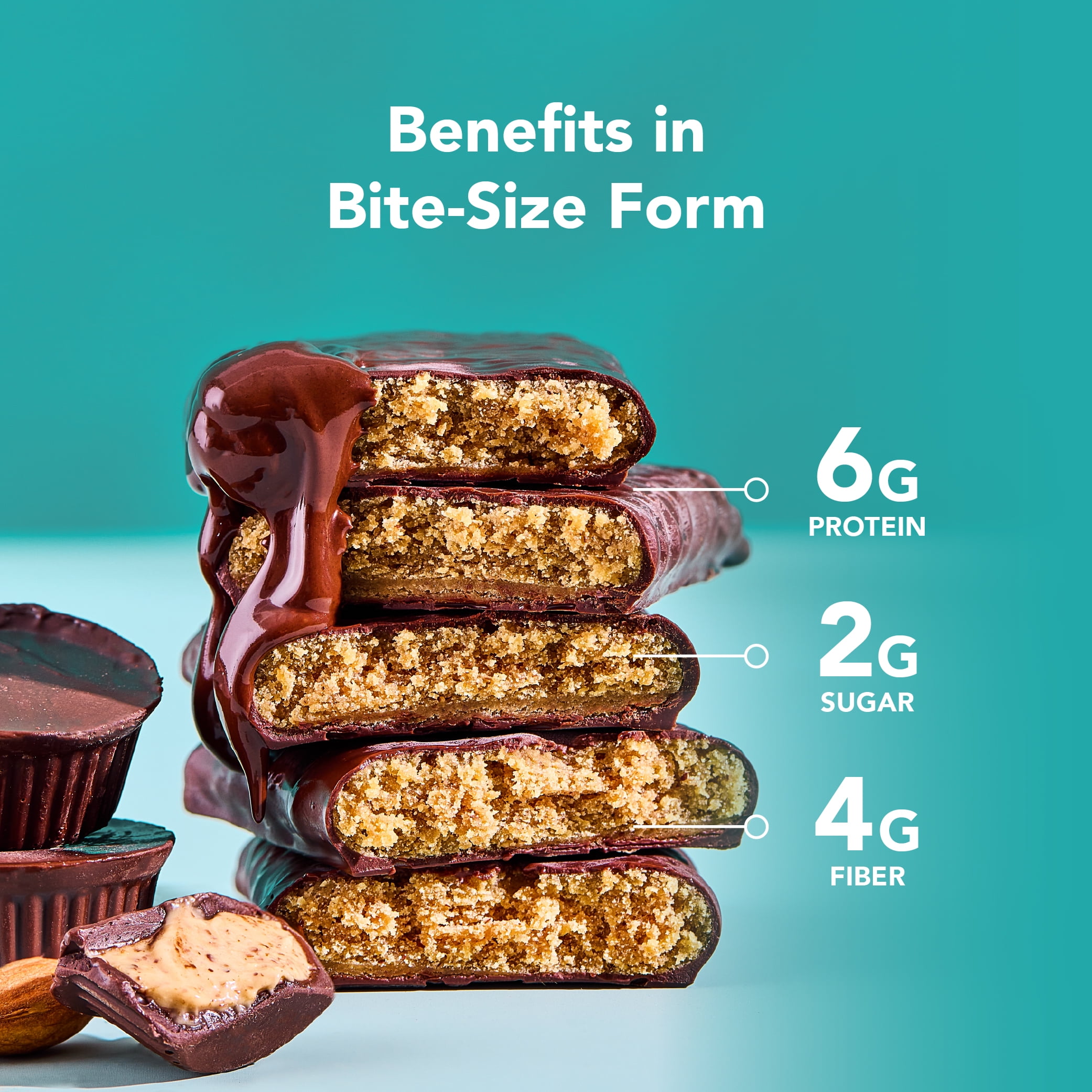 ALOHA, Organic Plant Based Protein, Mini Bars, Almond Butter Cup (Pack of 20)