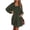 Army Green, variant on Womens Long Sleeve Dress Summer Vacation Square Neck Smocked Floral Mini Boho Spring Wedding Guest Dresses
