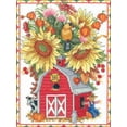 Janlynn Counted Cross Stitch Kit 9"X12"Barn Birdhouse Bouquet (14