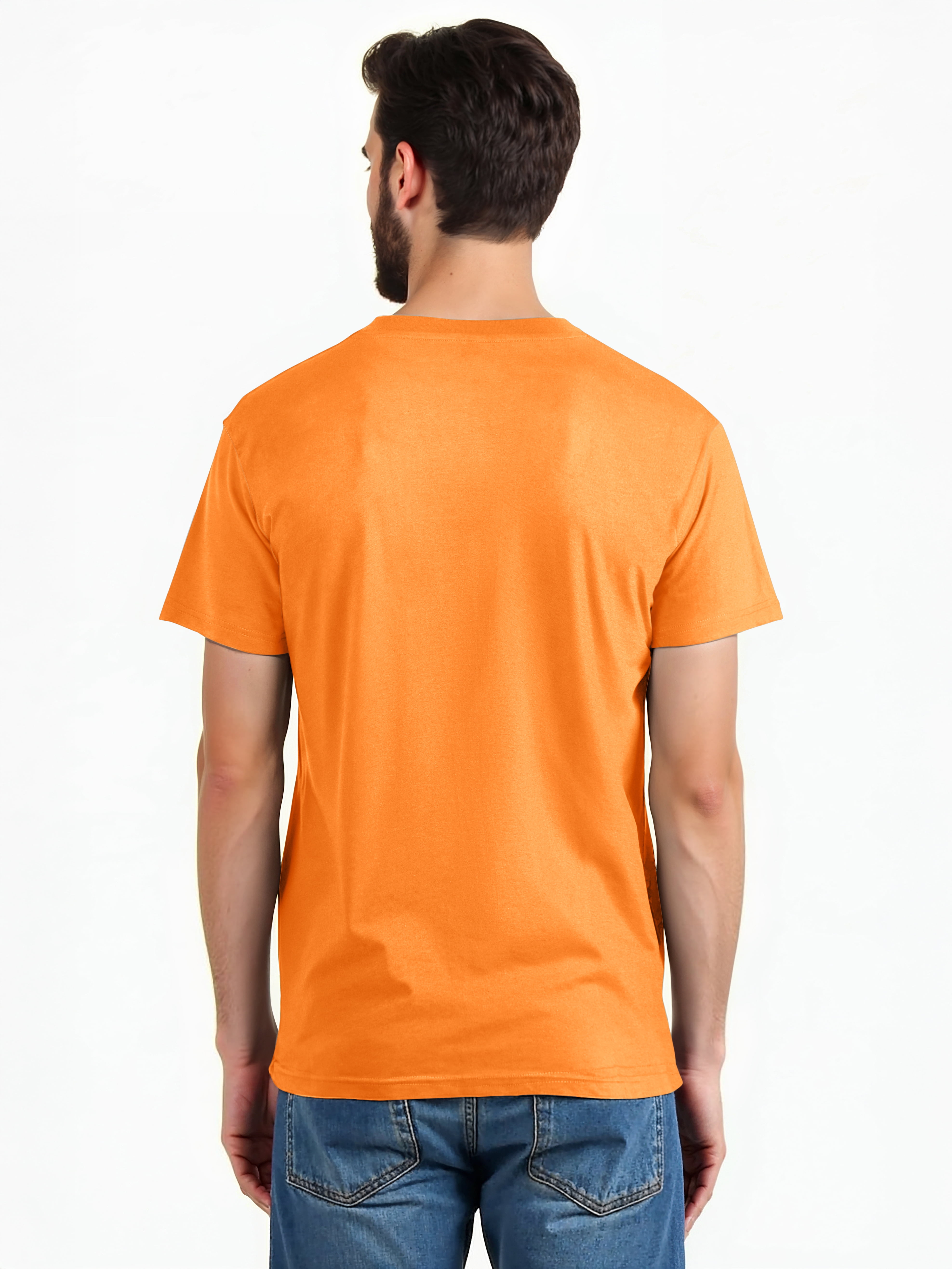 Brahma Men's Pocket T-Shirts Moisture-Wicking Short Sleeve Work Shirt, Black/Orange, 2-Pack