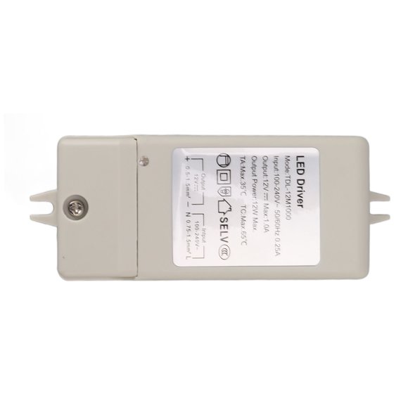 Alimentation de Pilote LED, ABS de Court-Circuit 12W 12V Conduit Pilote TDL 12M1000 pour la Maison