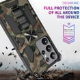 thumbnail image 7 of SaniMore for Samsung Galaxy S23 Ultra Case, Rugged PC & Soft TPU CD Magnetic Cover Built-in Car Mount & Multi-View Kickstand Camouflage Military Grade Shockproof Heavy Duty Protective Shell, Armygreen, 7 of 7