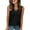 Black, variant on Women's Tshirts Dressy Casual Solid Color Vest V Neck Sleeveless Tank Top Shirts Casual Shirts Women White L