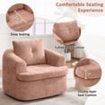 thumbnail image 4 of Jopath 360°Swivel Sofa Chair,Swivel Round Chair with Dual-layer Cushion Design Accent Barrel Chair for Living Room Bedroom Office Hotel Pink, 4 of 9