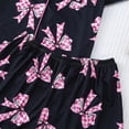 thumbnail image 5 of Fewfanhot Women's 2 Piece Bow Print Pajama Set Short Sleeve Button Down Lounge Shorts Comfy and Cute Sleepwear Sets, 5 of 5
