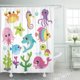 thumbnail image 1 of ABPHQTO Life Blue Baby Sea Creatures Colorful Cute Fish Cortina de ducha 150x180 cm, 1 of 1