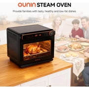 OUNIN 25.4QT Steam Air Fryer Toaster Oven , 11-in-1 Convection Combo Countertop Oven with Steam Bake, Air Fry and Roast functions, featuring Stainless Steel Interior, Digital Controls