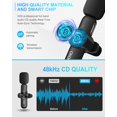 thumbnail image 4 of Open Box CKOKC Dual Wireless Microphone for iPhone iPad Professional Wireless Lavalier, 4 of 6