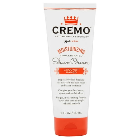 Body Essentials Shave Cream - Cremo Astonishingly Superior Coconut Mango Moisturizing Concentrated Shave Cream, 6 fl oz