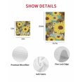 thumbnail image 7 of Spring Daisy Kitchen Dish Towels for Drying Dishes Set of 3, Green Rustic Botanical Brown Yellow Florals Waffle Weave Microfiber Hand Tea Bathroom Towels Quick Dry & Absorbent Towel 15.7x23.6, 7 of 7