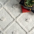 thumbnail image 4 of nuLOOM Jinny Trellis Wool Area Rug, 5' x 8', Ivory, 4 of 10
