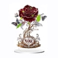 thumbnail image 2 of 2D Acrylic Rose Flower Tabletop Decor, Table Centerpiece with Stand Base, Romantic Ornament for Home, Living Room, Cafe, Mother's Day, Birthday, Christmas, Holiday Gift Decoration, 2 of 3