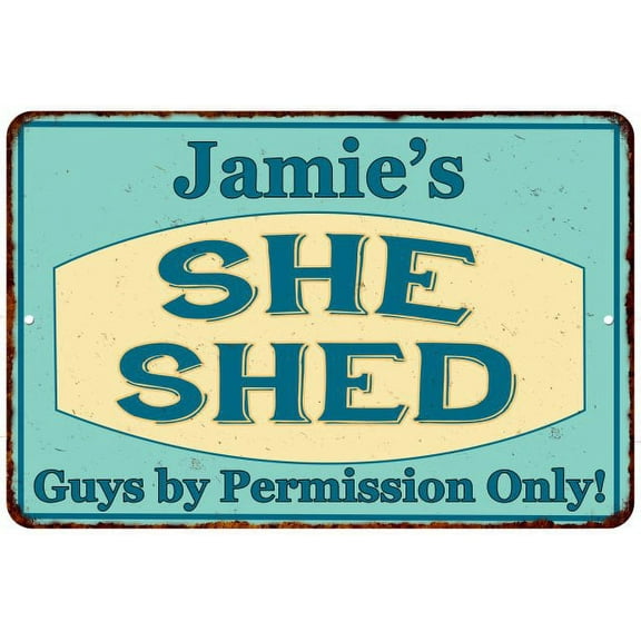 Jamie's SHE SHED Metal Sign Wall Decor Gift 8x12 208120039149