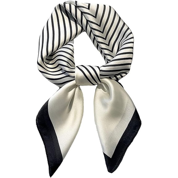 2pcs-Lightweight Silky Square Scarf for Women Neck Scarf Head Wrap Hair Bandana Fashion Accessory