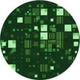 thumbnail image 1 of Ahgly Company Indoor Round Patterned Night Black Area Rugs, 6' Round, 1 of 6