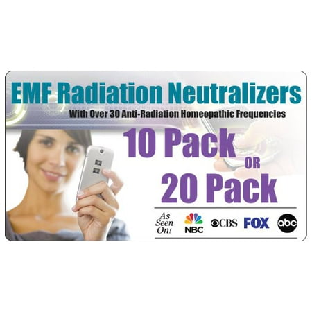 Usa Natural - 10 Cell Phone EMF Protection Radiation Neutralizers + FREE Wearable EMF Neutralizer Button (Worth $15) - Ultra Slim Design - Developed By Board Certified Natural Doctor - Proudly Made in The USA
