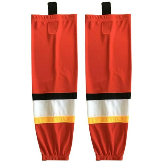 Red Series Ice Hockey Socks For Men and Youth Color block Hockey Trainning Socks