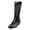 Black, variant on Rokment Swing Embossed Knee High Cowboy Boots for Women Vintage Casual Leather Chunky Block Heels Wide Calf Western Cowgirl Riding Booties
