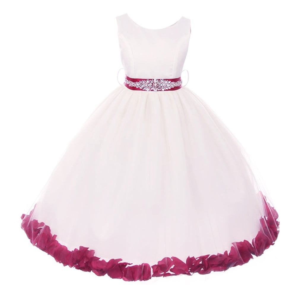 flower girl burgundy sash