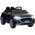 thumbnail image 1 of Qaba 12V Audi Q8 Licensed Electric RC Car for Kids, Toddler Ride on Toys Gift, Black, 1 of 10