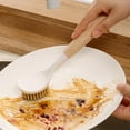 thumbnail image 4 of Stainless Steel Wooden Handle Pot Brush Kitchen Brush Pot Stain Remover Hangable Long Handle Household Cleaning Wash Pots And Pans, 4 of 9
