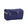 thumbnail image 3 of Bolsa de maquillaje grande Perfecl organizador de cosméticos de tela Oxford para viajes Azul oscuro, 3 of 8