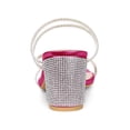 thumbnail image 2 of BLISSFUL STEP Women Rhines Block Heel Slide Sandals Hot Pink 9, 2 of 8