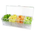 thumbnail image 4 of Ice Chilled Condiment with 4 Containers, Condiment Server with Separate Lids, Serving Tray Platter, 4 of 5