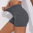 thumbnail image 6 of Compression Shorts for Women,Short Biker Shorts,OHGOD Women's Solid-Color V-Waist Yoga Shorts, Peach Butt Lifting, Comfortable Activewear for Running & Gym Workouts - Dark Gray - XL, 6 of 8