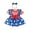Blue, variant on Musuos Baby Girls Independence Day Clothes Set 3 6 9 12 18Months  Flying Sleeve Stars Stripe Print Romper Dress with Bow Headband