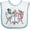 White and Blue, variant on Inktastic Colorful French Poodles with Tea Boys or Girls Baby Bib