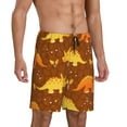 thumbnail image 2 of Sikiie Dinosaurs and Leaves Mens Pajama Shorts, Lightweight Lounge Pant with Pockets Soft Sleep Pj Shorts for MenXX-Large, 2 of 6
