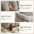 thumbnail image 6 of Modular Sectional Sofa with Removable Washable Covers, Oversized Deep Seat 2 Seater Loveseats with Console, Chenille in Light Gray, 6 of 9