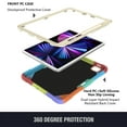 thumbnail image 2 of for iPad Pro 11 2022/2021/2020/2018/Air 4/Air 5 Case for Kids, with Butterfly Wings Kickstand Pencil Holder Shoulder Strap Heavy Duty Rugged 2 In 1 Silicone PC Cover, Colorful/Red, 2 of 9