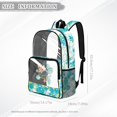 thumbnail image 7 of Xoenoiee Turtle Flower Palm Leaves Print Clear Backpack for Girls Transparent Backpacks See Through Schoolbag Clear Bookbag Travel Daypack for Stadium Events Concerts Work Festival Security Travel, 7 of 7