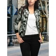 thumbnail image 3 of INSPIRE CHIC Women's Bomber Jacket Slim Fit Lightweight Zip Up Jacket L Gray, 3 of 8