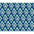 thumbnail image 2 of CafePress - Modern Navy Blue Mint Ikat Throw Blanket - Soft Fleece Throw Blanket, 50"x60" for All Ages, 2 of 2