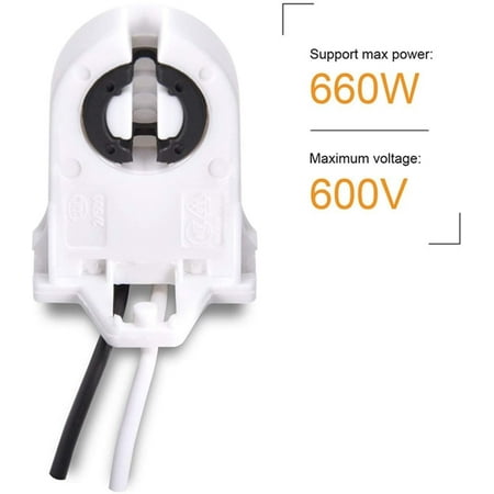 Jackyled Type T8 Lamp Holder With Wires 20 Pcs Ul Non Shunted Tombstone Light Socket For Led Fluorescent Replacements Canada Jackyled Type T8 Lamp Holder With, How To Replace Fluorescent Light Fixture Sockets