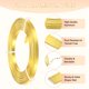 thumbnail image 2 of Uxcell 2-Pack Alambre de Aluminio Plano, 5mm de Ancho x 16.4ft/5m Alambre de Artesanía Anodizado Flexible para Fabricación de Joyas/Manualidades de Esculpido de Bezel/Suministros de Arte [Tono Dorado], 2 of 6