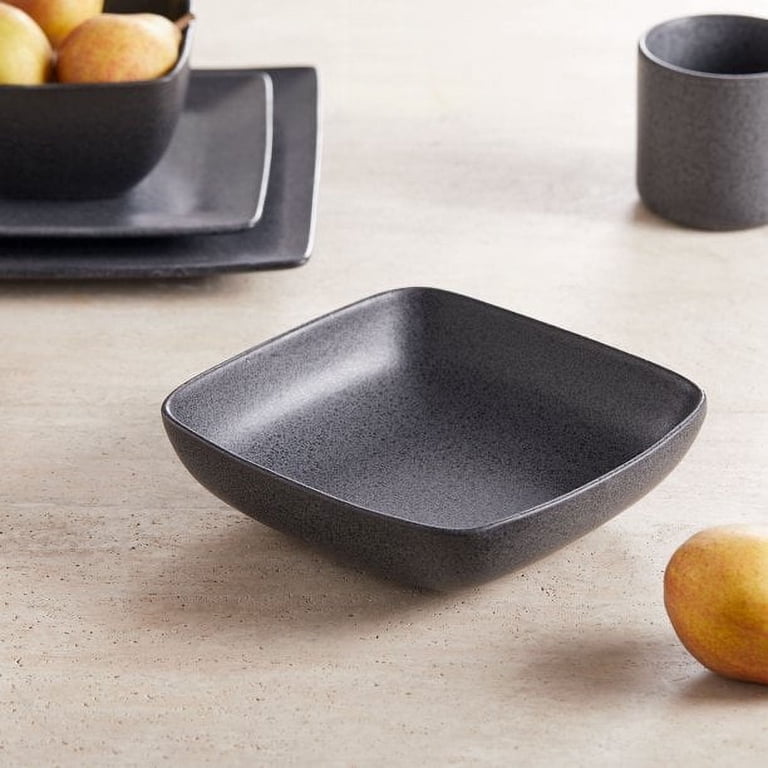 Anderson 皿 Better Homes & Gardens Dark Gray Square-Shaped Stoneware Dinner
