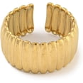 thumbnail image 2 of 1 anillo abierto de acero inoxidable 304 para mujer, anillo dorado, adorno ajustable, accesorio para boda, compromiso, fiesta, joyería, regalo., 2 of 3