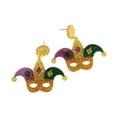 thumbnail image 4 of Pendientes de Mardi Gras pendientes colinidos de color de carnaval colorido brillante Estilo B, 4 of 8