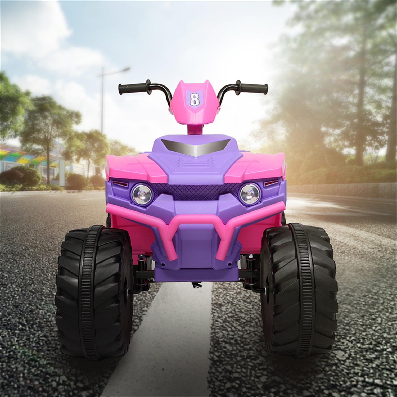 CIPACHO 12V ALL Terrain Vehicle Dual Drive Battery Kids Ride On Cars without Remote Control with Slow Start, Pink CIPACHO 12V ALL Terrain Vehicle Dual Drive Battery Kids Ride On Cars without Remote Control with Slow Start, Pink