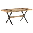 thumbnail image 4 of vidaXL Dining Table 63"x31.5"x29.9" Rough Mango Wood, 4 of 10