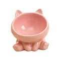 thumbnail image 3 of Cuenco alimentador de cerámica para gatos, plato para beber, accesorio antideslizante, suministros de alimentación para gatos, contenedor de alimentos rosa, 3 of 8