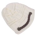thumbnail image 2 of Gorro cálido y holgado de punto texturizado, forro polar grueso y acogedor, térmico y acrílico (beige, 1 unidad), 2 of 2