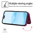 thumbnail image 4 of Designed for iPhone 16e Wallet Phone Case,With Card Slots,PU Leather Back Folio Flip Kickstand,Double Magnetic Clasp and Durable Shockproof Rugged Anti-fall Phone Case,Rose, 4 of 11